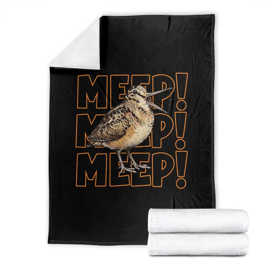 Woodcock Meep Throw Blanket Funny Nature Lover