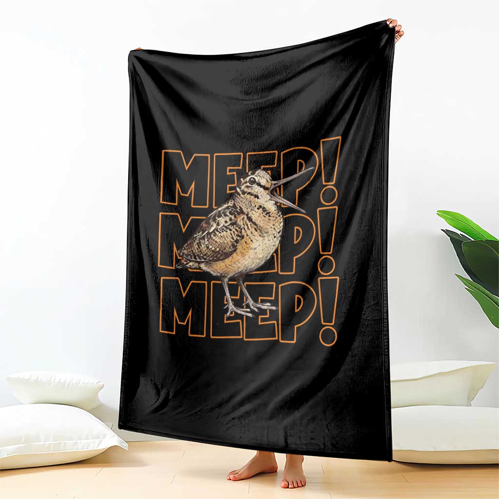 Woodcock Meep Throw Blanket Funny Nature Lover