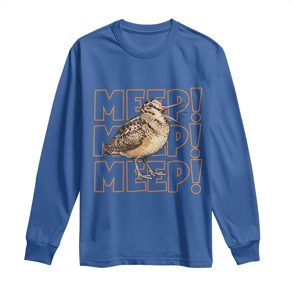 Woodcock Meep Long Sleeve Shirt Funny Nature Lover