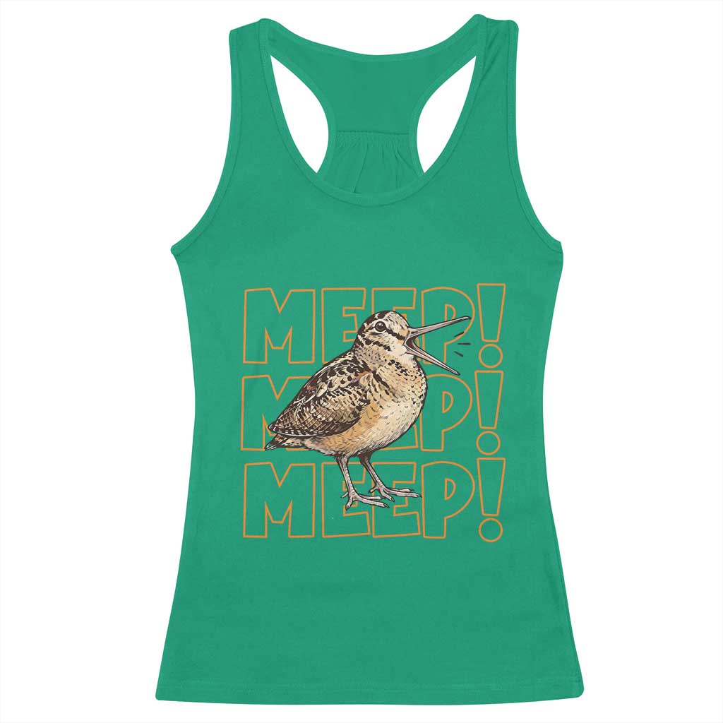 Woodcock Meep Racerback Tank Top Funny Nature Lover