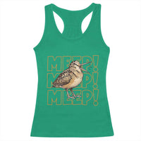 Woodcock Meep Racerback Tank Top Funny Nature Lover