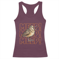Woodcock Meep Racerback Tank Top Funny Nature Lover