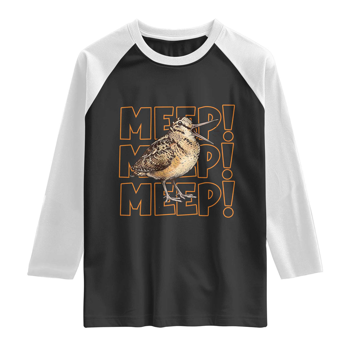 Woodcock Meep Raglan Shirt Funny Nature Lover