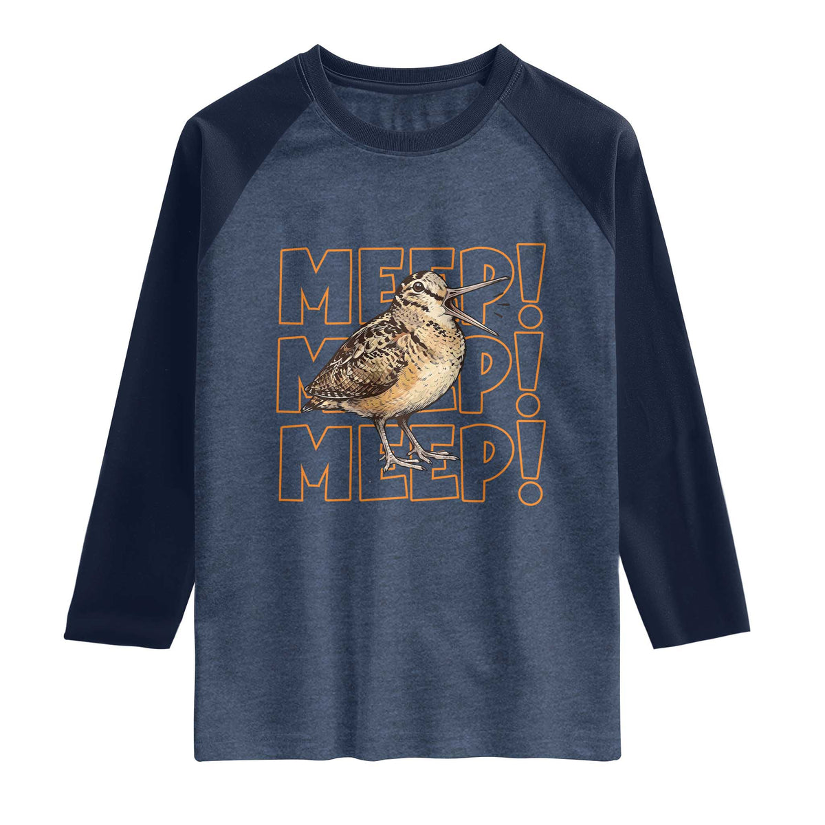 Woodcock Meep Raglan Shirt Funny Nature Lover