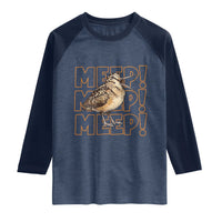 Woodcock Meep Raglan Shirt Funny Nature Lover