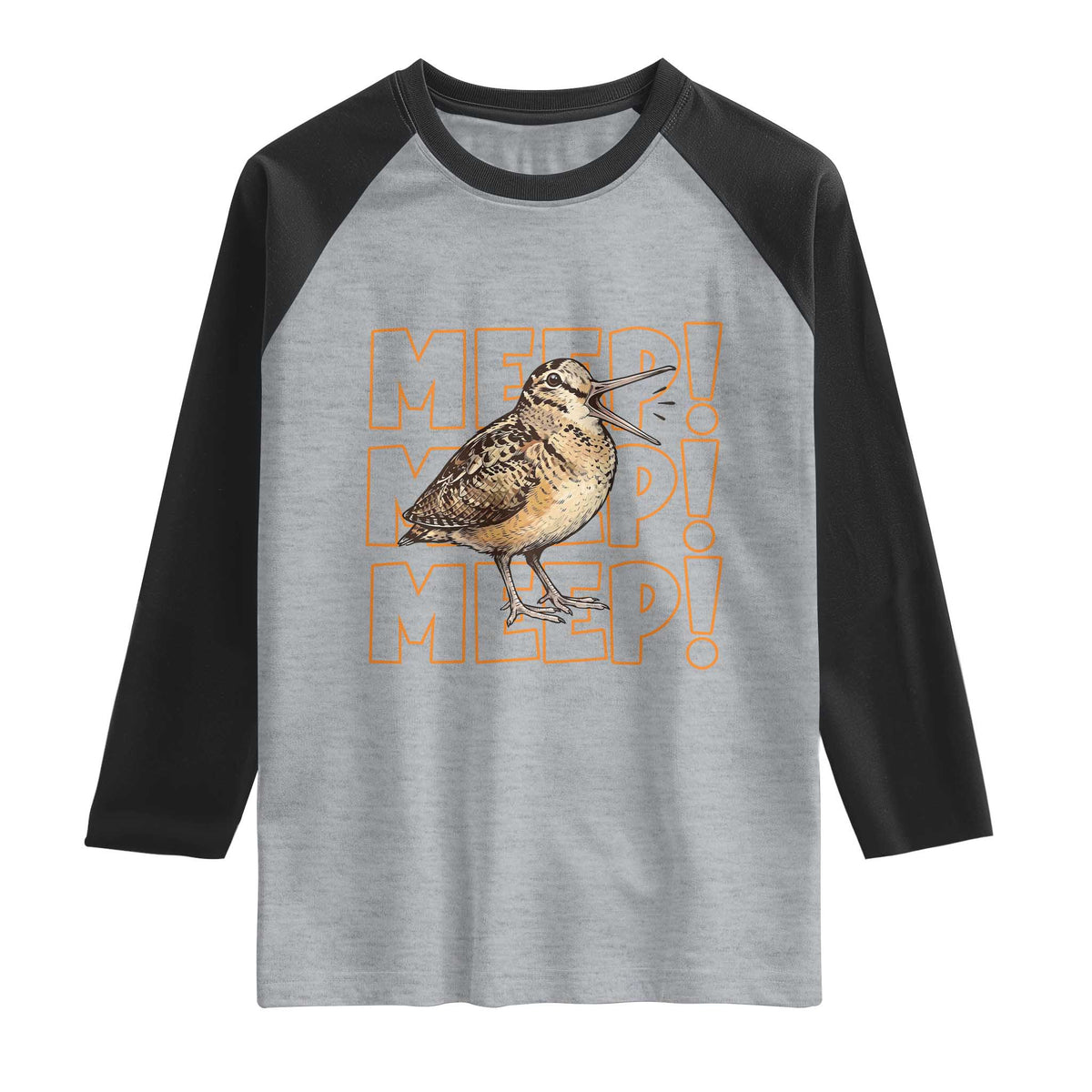 Woodcock Meep Raglan Shirt Funny Nature Lover
