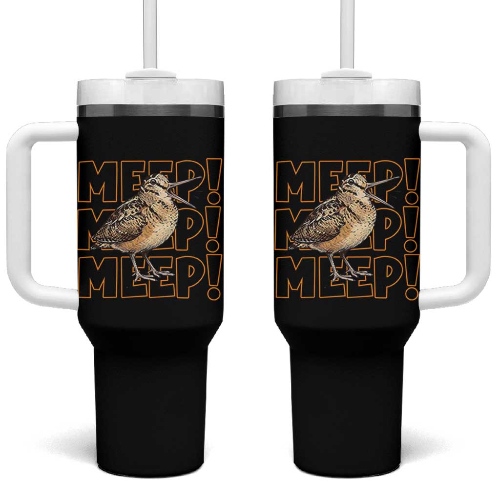 Woodcock Meep Tumbler With Handle Funny Nature Lover