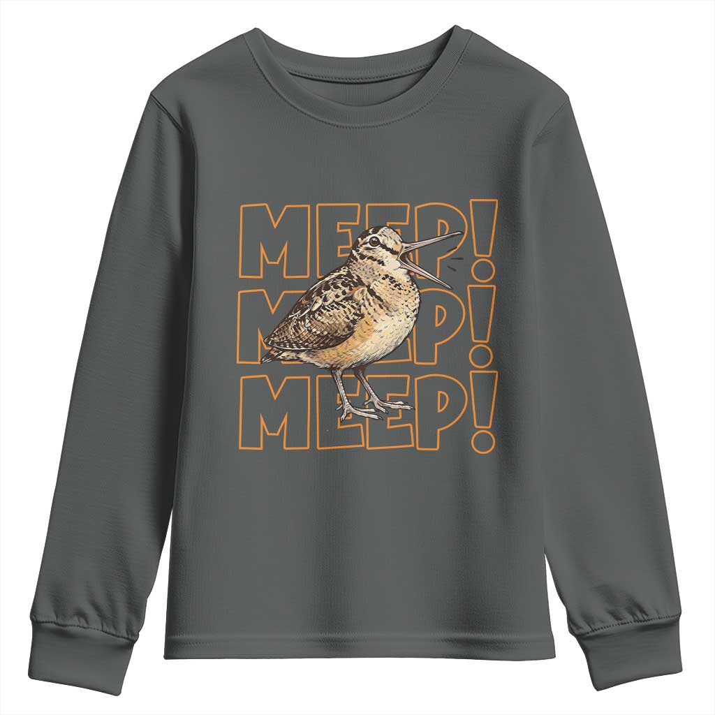 Woodcock Meep Youth Sweatshirt Funny Nature Lover