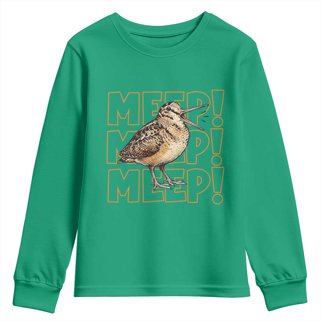 Woodcock Meep Youth Sweatshirt Funny Nature Lover