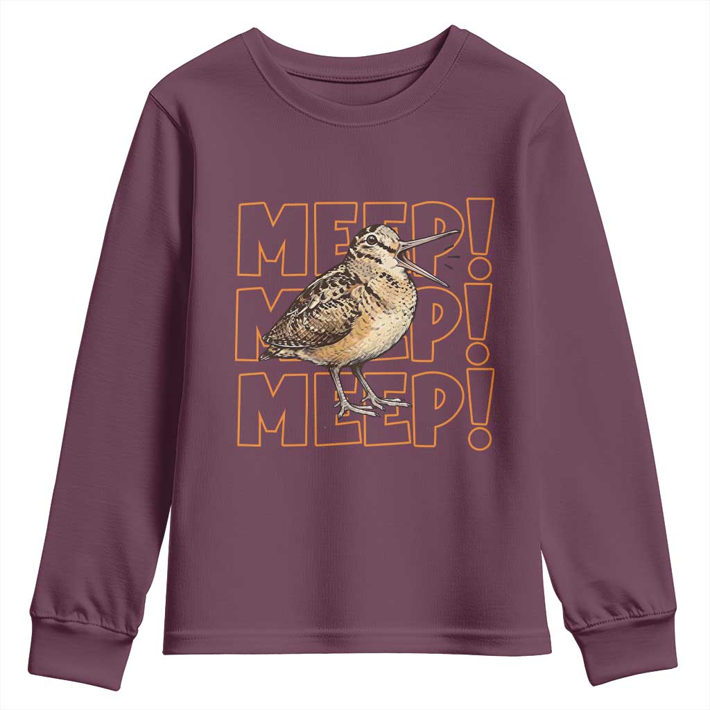 Woodcock Meep Youth Sweatshirt Funny Nature Lover