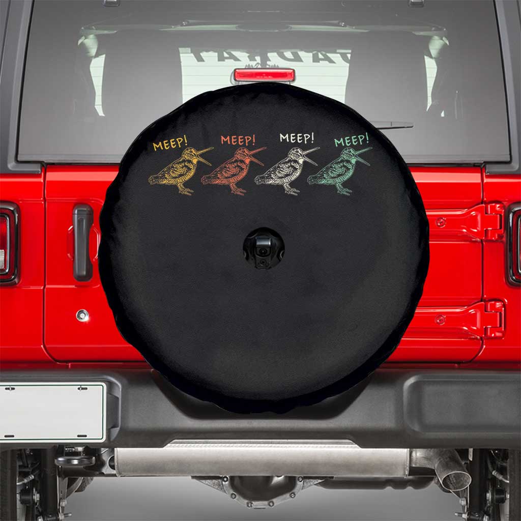 Meep Woodcock Spare Tire Cover Retro Timberdoodle Wildlife