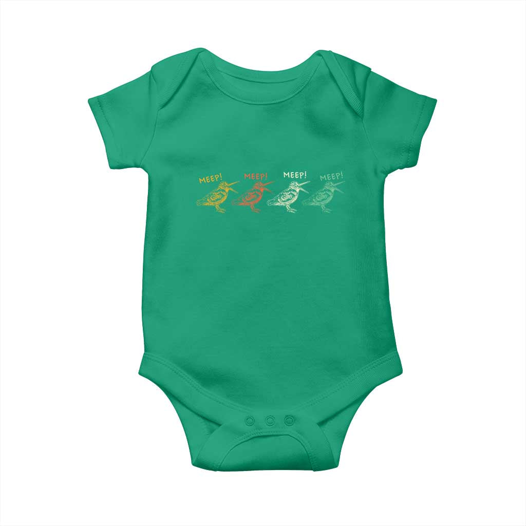 Meep Woodcock Baby Onesie Retro Timberdoodle Wildlife