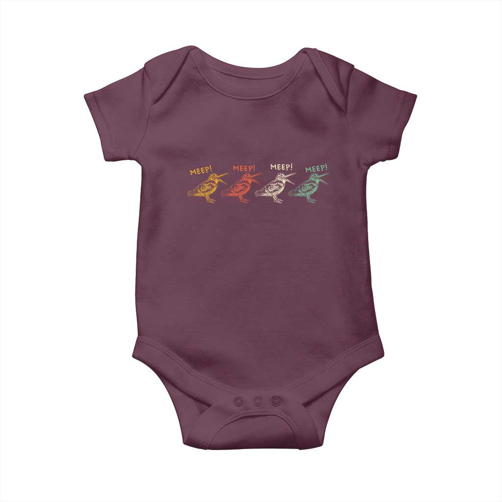 Meep Woodcock Baby Onesie Retro Timberdoodle Wildlife