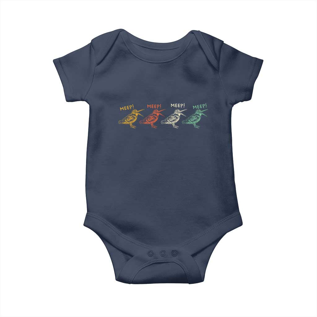 Meep Woodcock Baby Onesie Retro Timberdoodle Wildlife