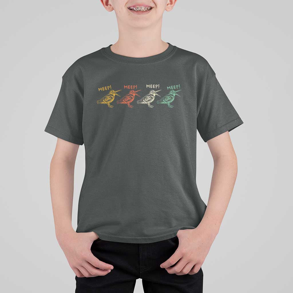 Meep Woodcock T Shirt For Kid Retro Timberdoodle Wildlife