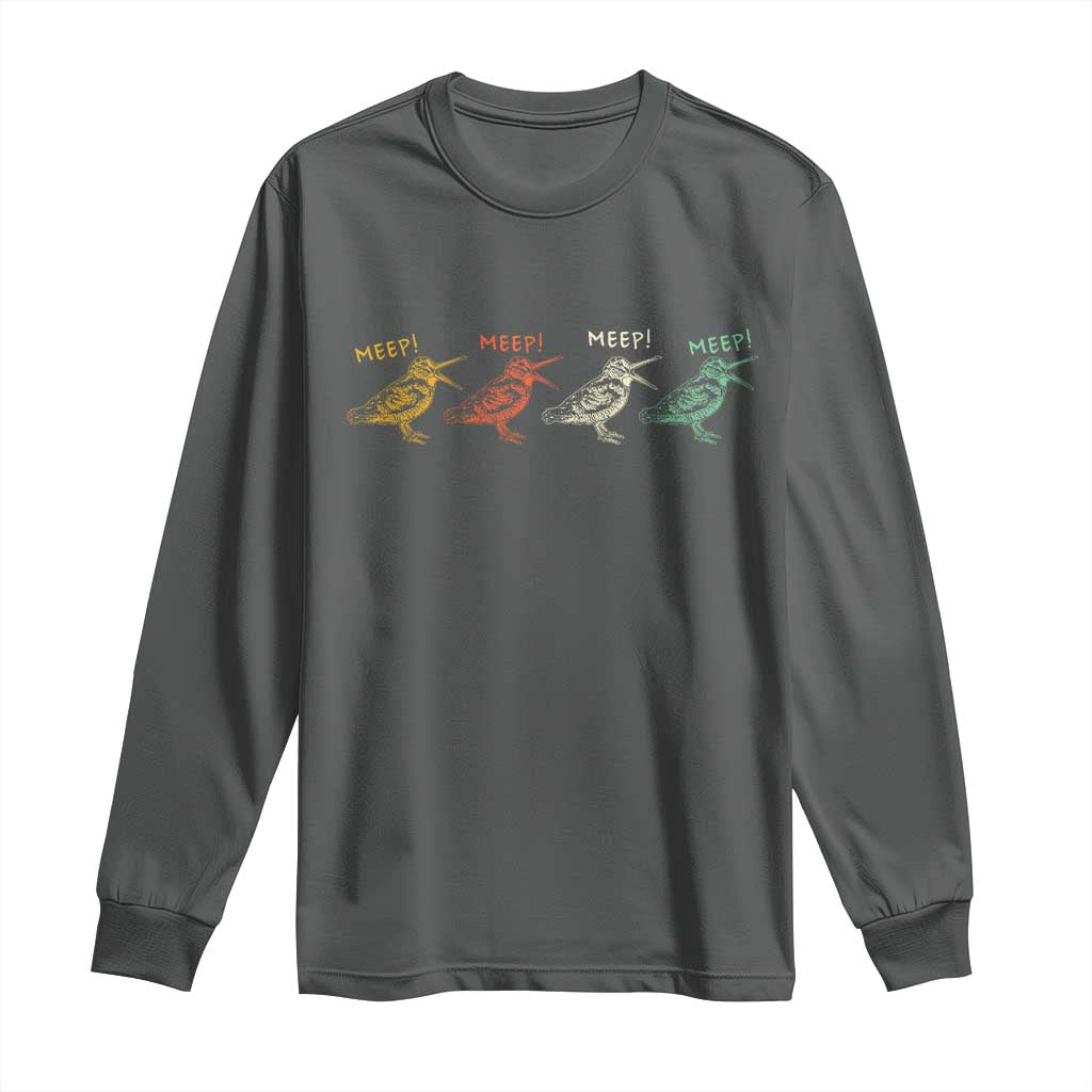 Meep Woodcock Long Sleeve Shirt Retro Timberdoodle Wildlife