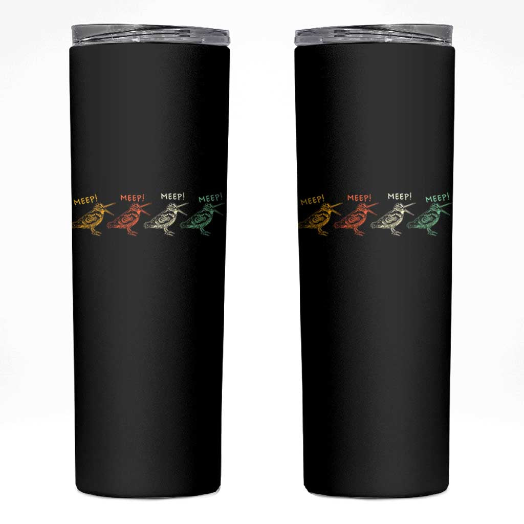 Meep Woodcock Skinny Tumbler Retro Timberdoodle Wildlife