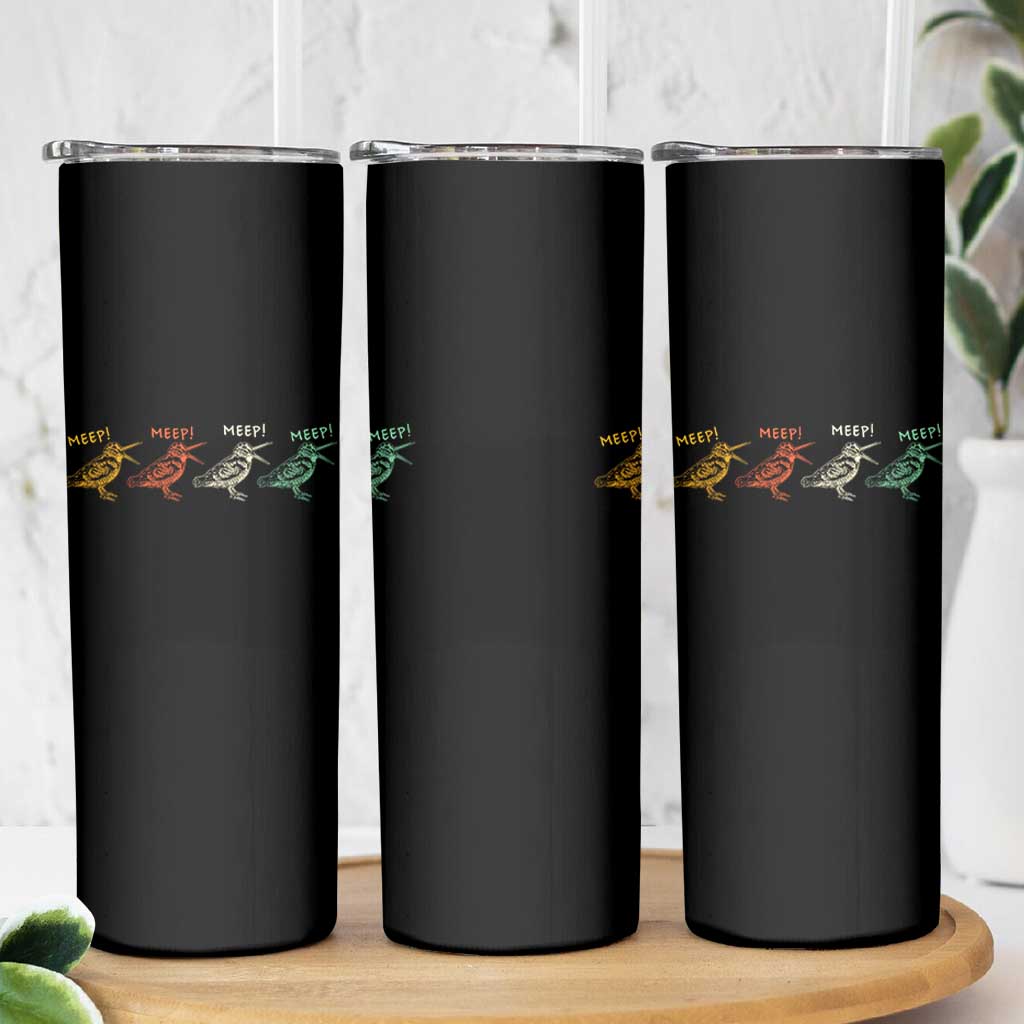 Meep Woodcock Skinny Tumbler Retro Timberdoodle Wildlife