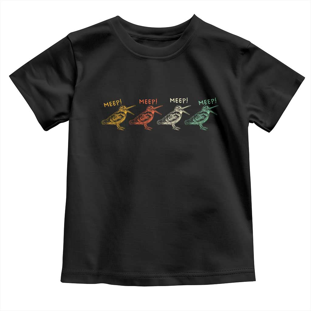 Meep Woodcock Toddler T Shirt Retro Timberdoodle Wildlife