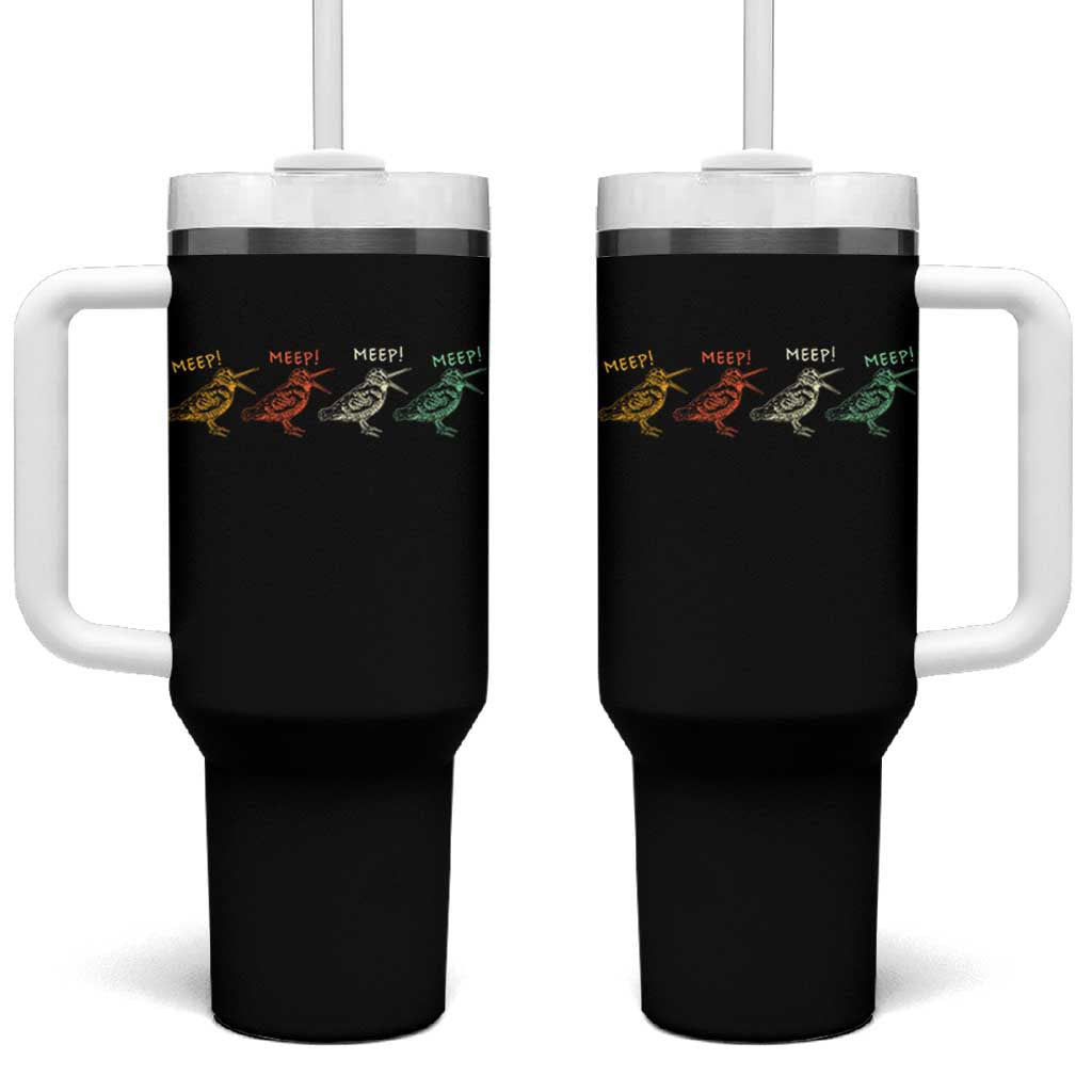 Meep Woodcock Tumbler With Handle Retro Timberdoodle Wildlife
