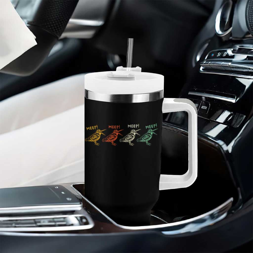 Meep Woodcock Tumbler With Handle Retro Timberdoodle Wildlife