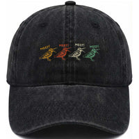 Meep Woodcock Washed Cotton Baseball Cap Retro Timberdoodle Wildlife