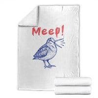 Meep Woodcock Throw Blanket Cute Bird Meme