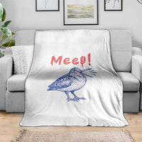 Meep Woodcock Throw Blanket Cute Bird Meme