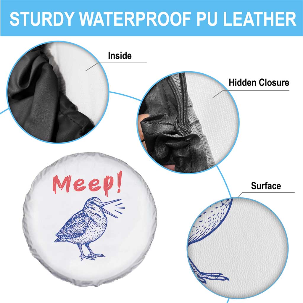 Meep Woodcock Spare Tire Cover Cute Bird Meme