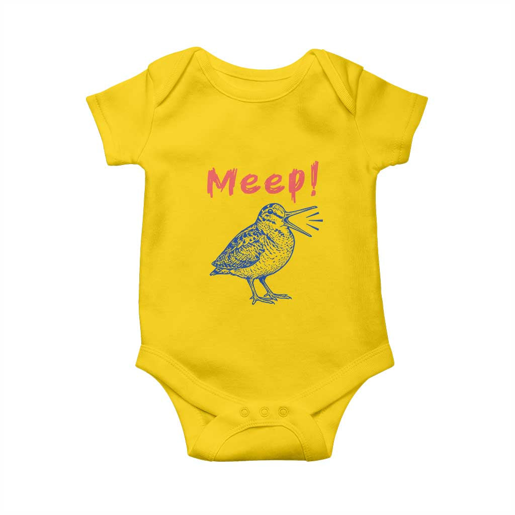 Meep Woodcock Baby Onesie Cute Bird Meme