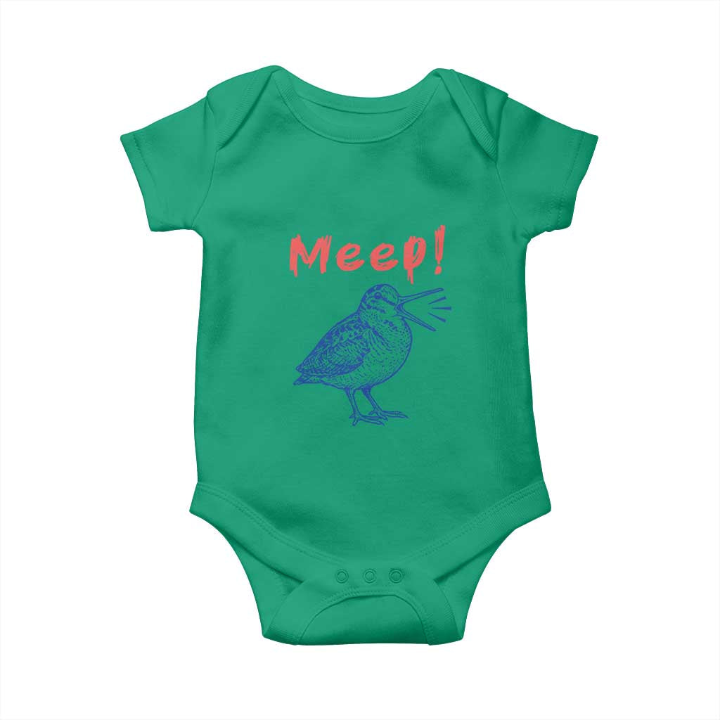 Meep Woodcock Baby Onesie Cute Bird Meme