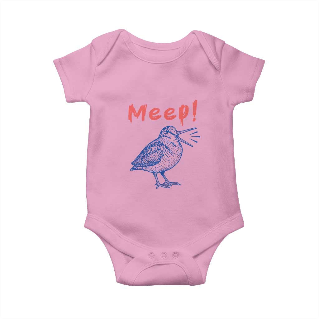 Meep Woodcock Baby Onesie Cute Bird Meme