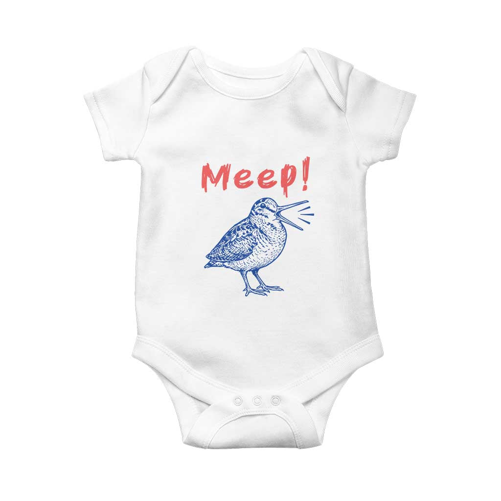 Meep Woodcock Baby Onesie Cute Bird Meme