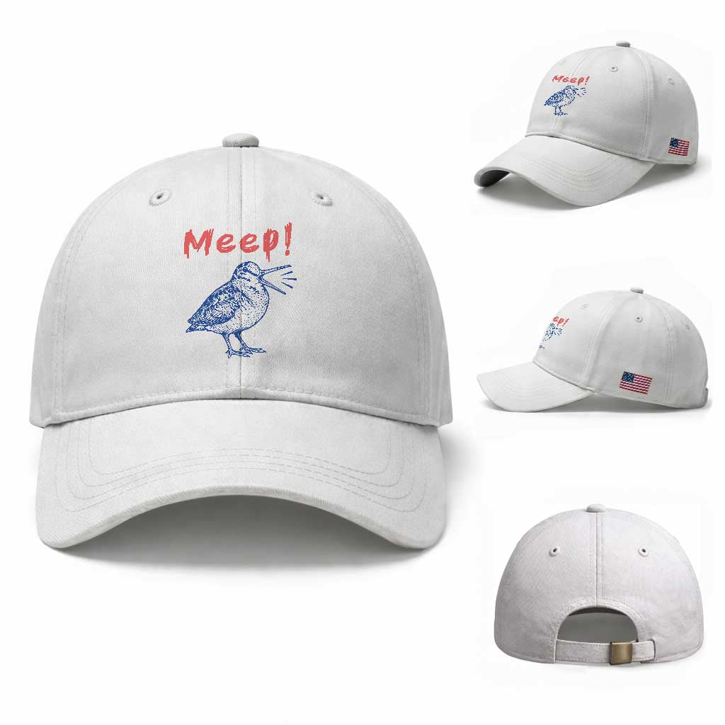 Meep Woodcock Baseball Cap Cute Bird Meme