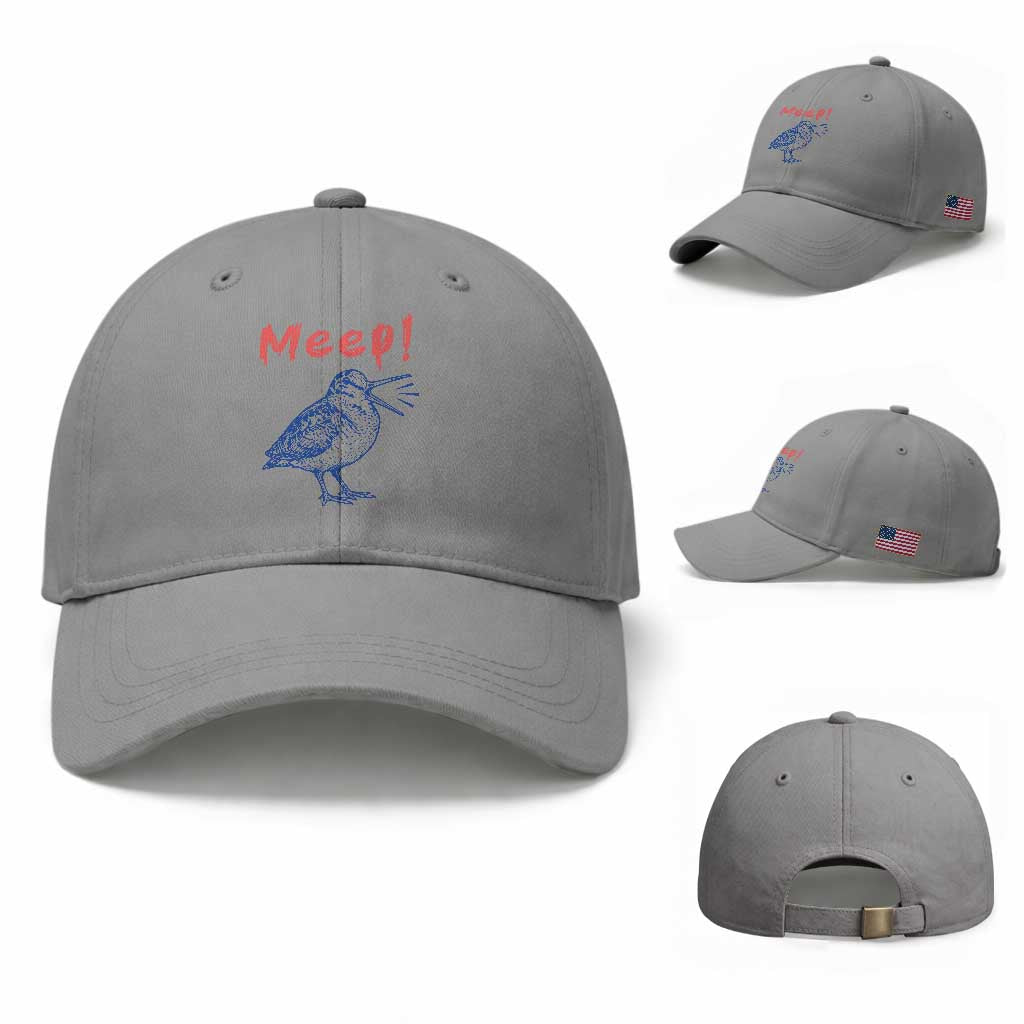 Meep Woodcock Baseball Cap Cute Bird Meme