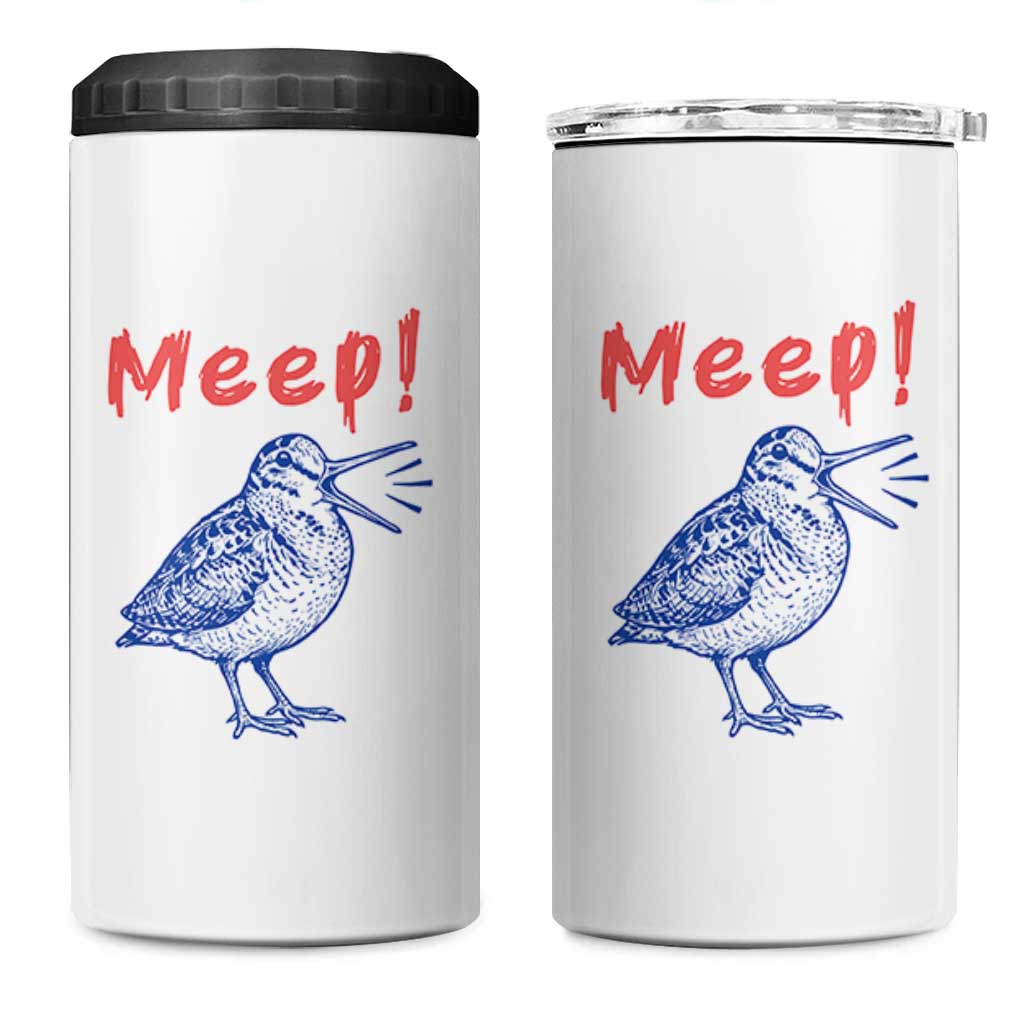 Meep Woodcock 4 in 1 Can Cooler Tumbler Cute Bird Meme