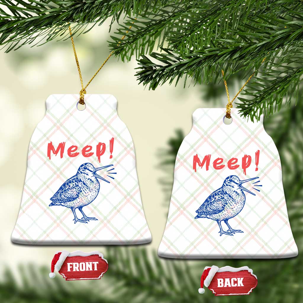 Meep Woodcock Ceramic Ornament Cute Bird Meme