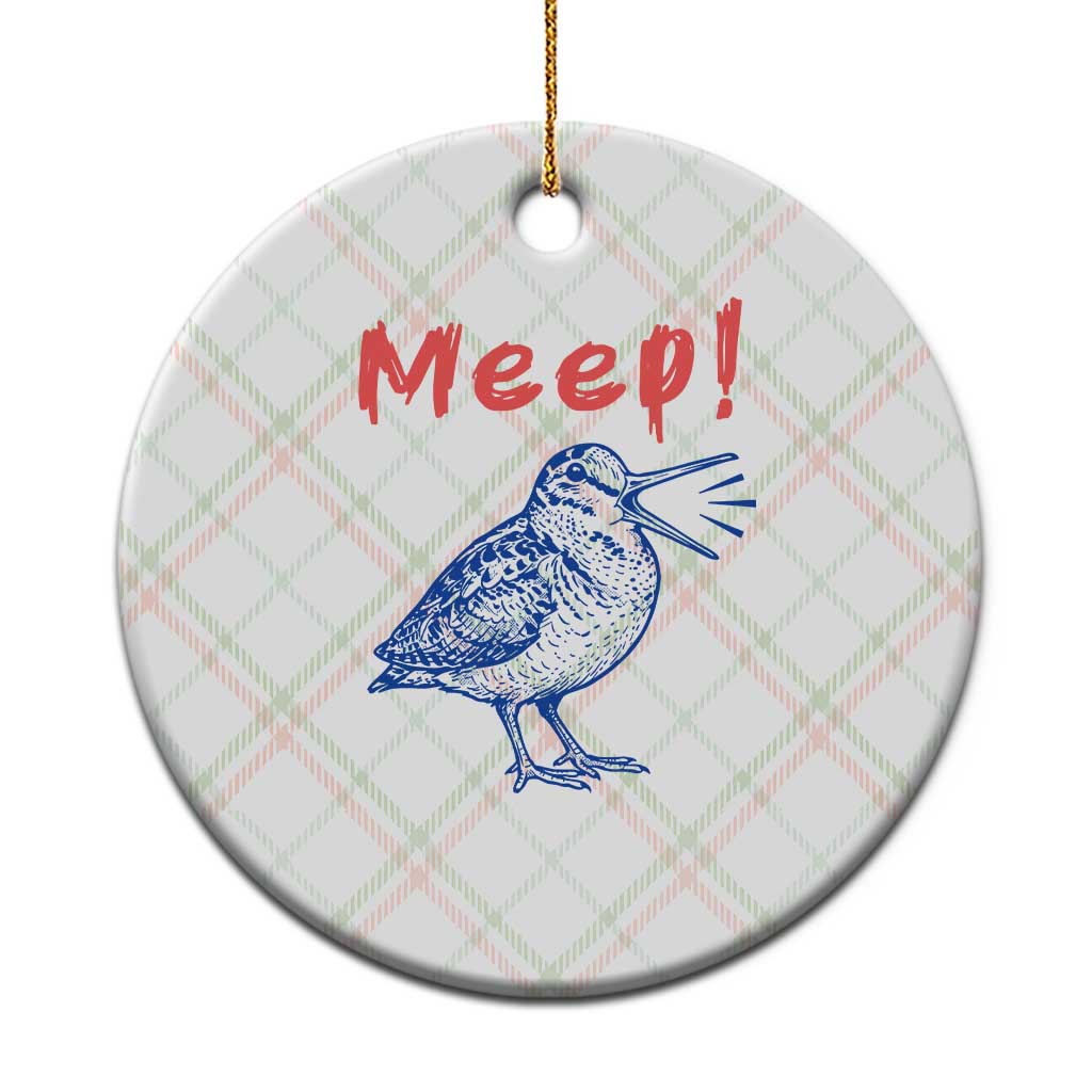 Meep Woodcock Ceramic Ornament Cute Bird Meme