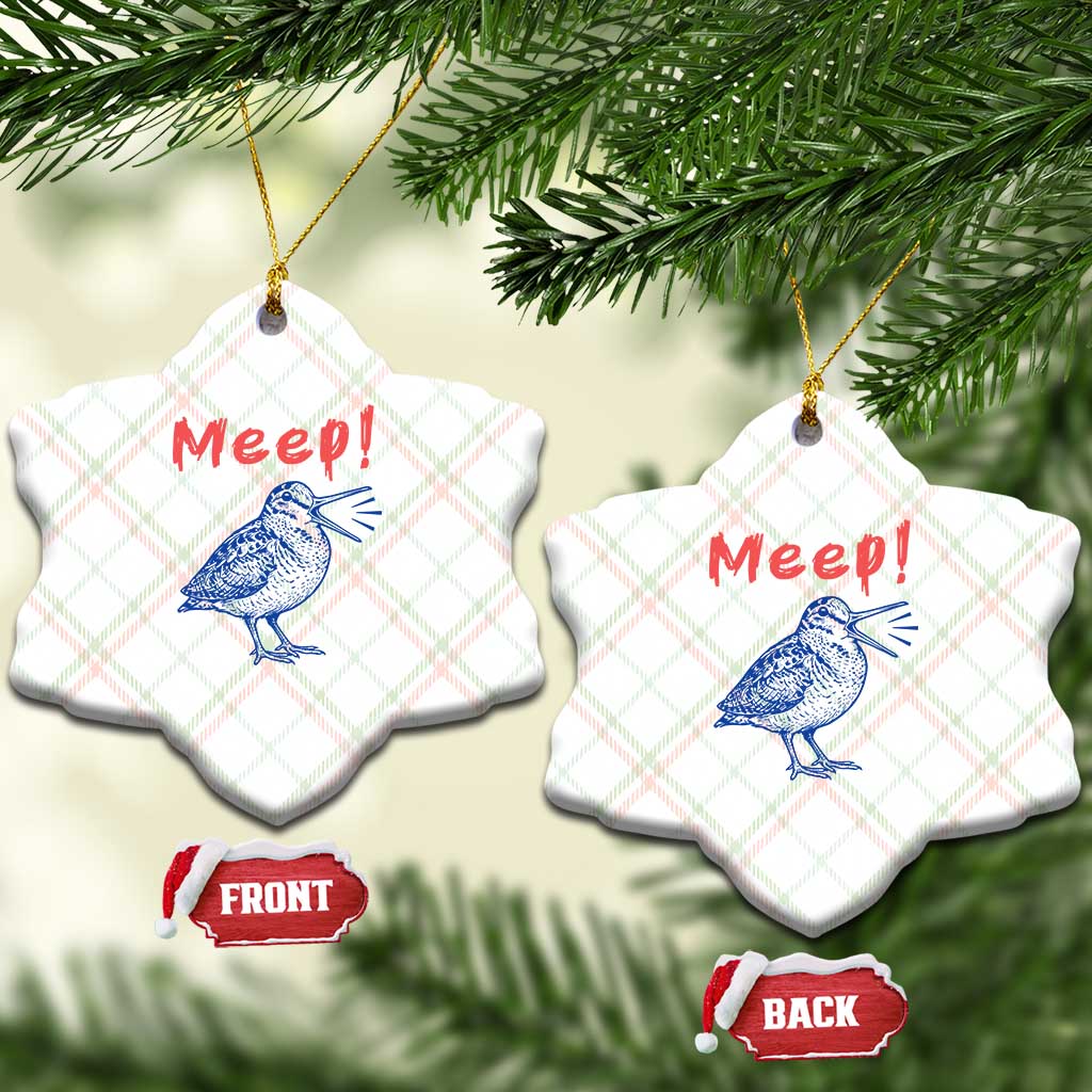 Meep Woodcock Ceramic Ornament Cute Bird Meme