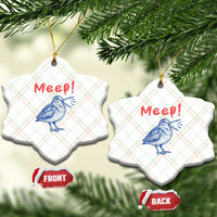 Meep Woodcock Ceramic Ornament Cute Bird Meme