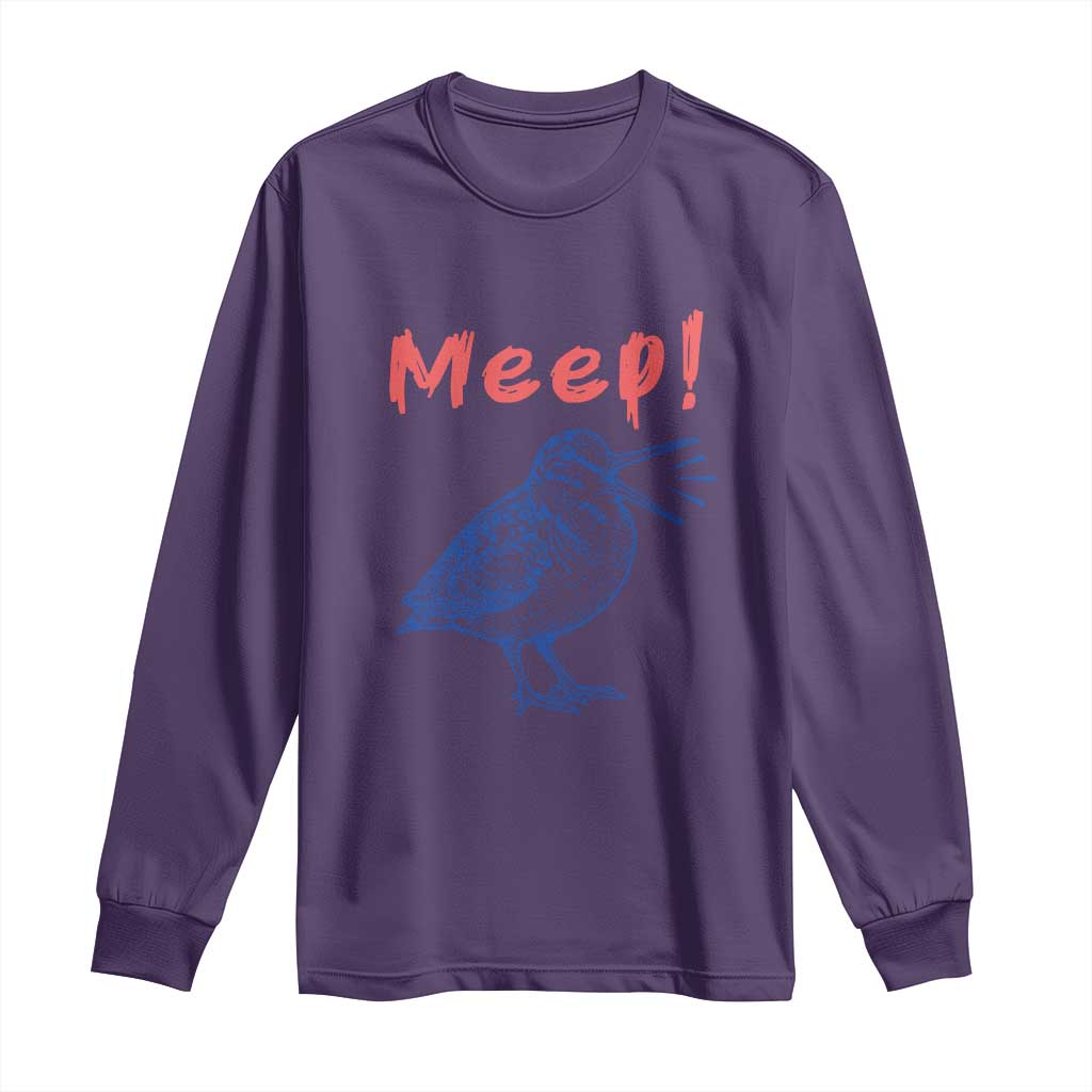 Meep Woodcock Long Sleeve Shirt Cute Bird Meme