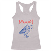 Meep Woodcock Racerback Tank Top Cute Bird Meme