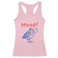 Meep Woodcock Racerback Tank Top Cute Bird Meme