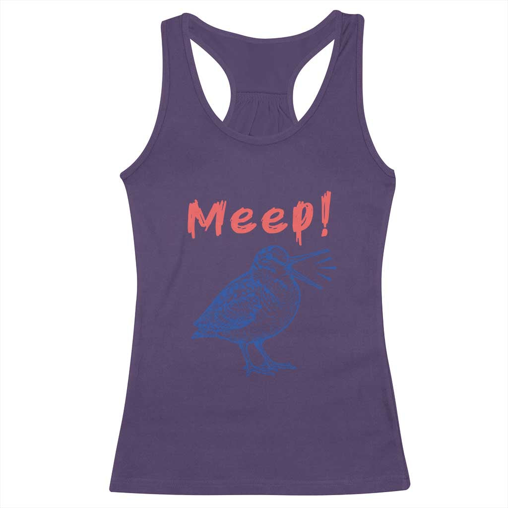 Meep Woodcock Racerback Tank Top Cute Bird Meme