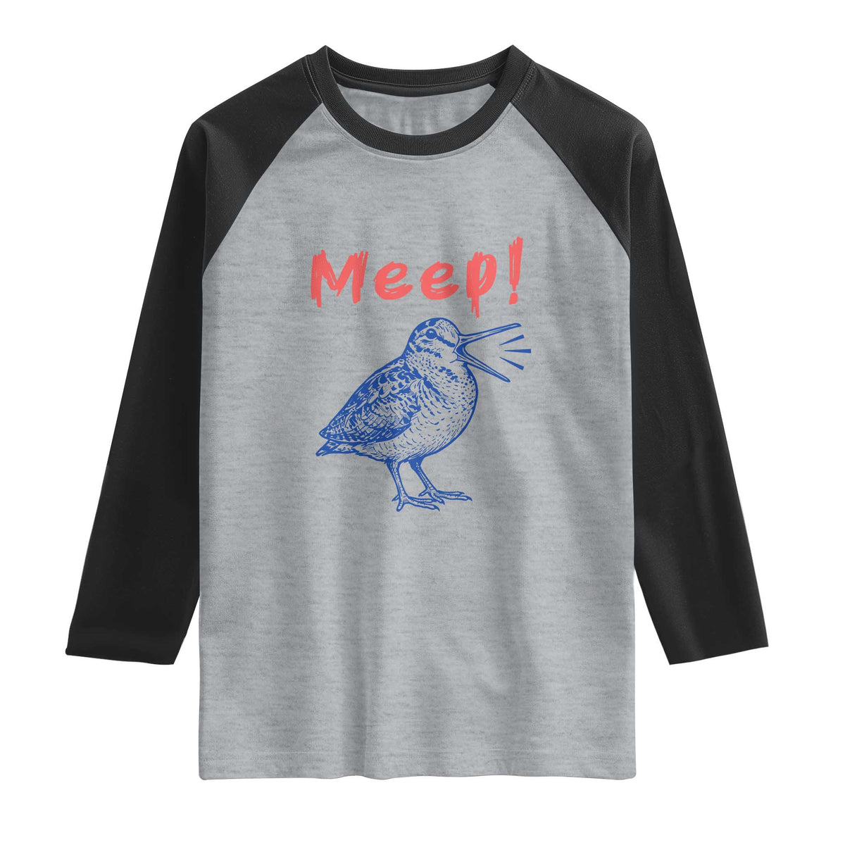Meep Woodcock Raglan Shirt Cute Bird Meme