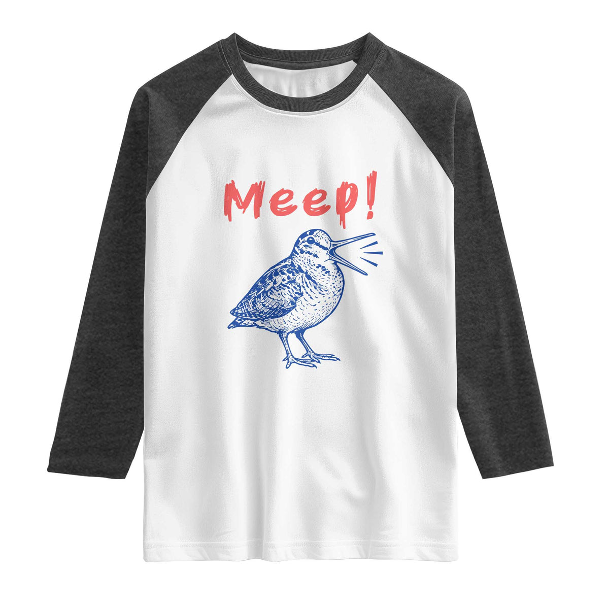 Meep Woodcock Raglan Shirt Cute Bird Meme