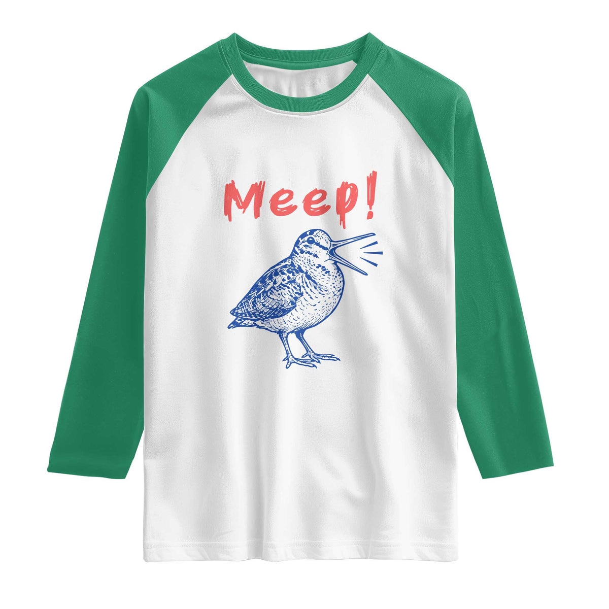 Meep Woodcock Raglan Shirt Cute Bird Meme
