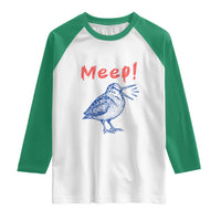 Meep Woodcock Raglan Shirt Cute Bird Meme