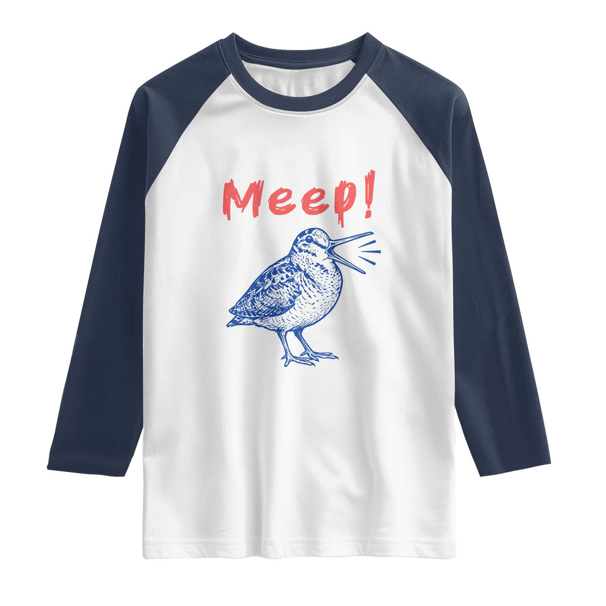 Meep Woodcock Raglan Shirt Cute Bird Meme
