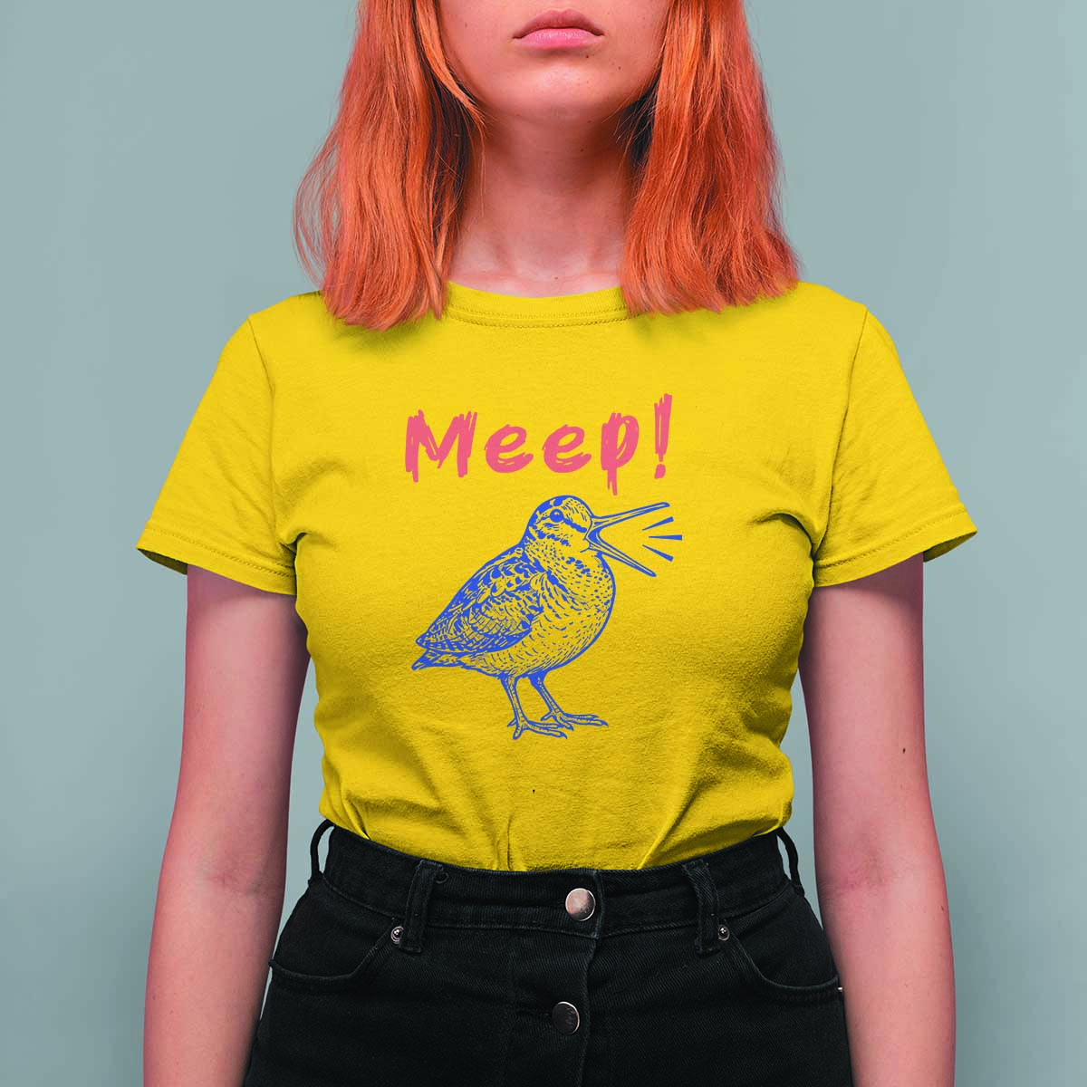 Meep Woodcock T Shirt For Women Cute Bird Meme